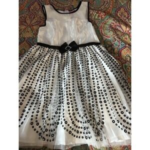 Pinky White Black Dress Size 14 Girls‎